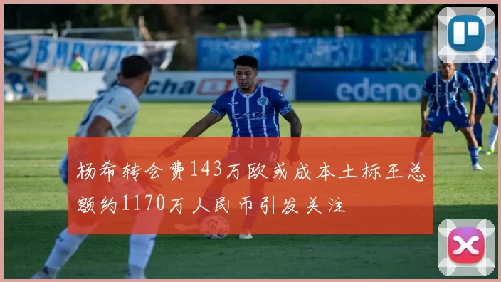 杨希转会费143万欧或成本土标王总额约1170万人民币引发关注